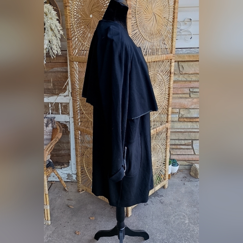 Chicos Classic Black Button-Up Coat_16-18 - Picture 2 of 5